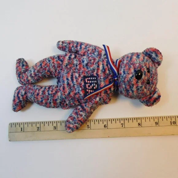 Ty U.S.A. Bear 8" Plush 2000 Stuffed Animal - Picture 5 of 7